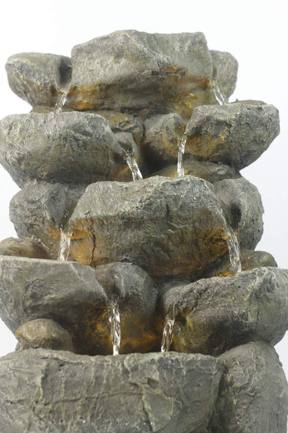 Victoria Springbrunnen Garten-/Zimmerbrunnen – LED Stein-Optik
