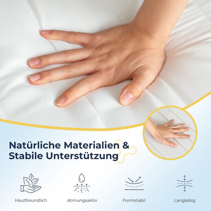 NAPSIE Kaltschaummatratze 90x200 cm, 7-Zonen, mittelfest, 12 cm