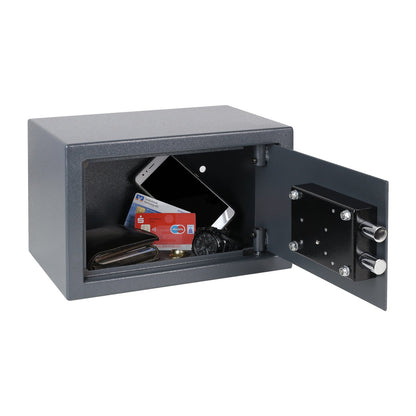 HMF Möbeltresor 49200-11, Safe mit Schlüssel, Stahl, Anthrazit