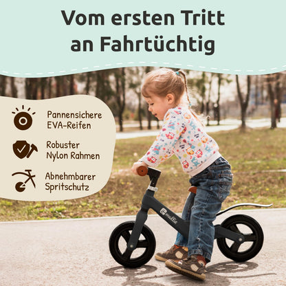 Mallie Kinder Laufrad ab 2 Jahre mit Klingel und Spritzschutz