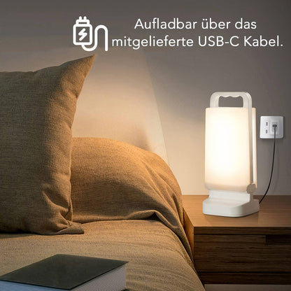 Lepwings LED Campinglampe Solar, dimmbar, 6000 mAh, IPX4