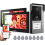 TMEZON WLAN IP Türsprechanlage 2-Familienhaus 1080P 7'' Touchscreen. Mit 7'' Touchscreen. Videokommunikation & Zutrittskontrolle für 2 Familien.