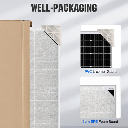 ECO-WORTHY Solarmodul 170W 12V monokristallin für Wohnmobil & Boot