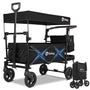 Sekey Bollerwagen Faltbar mit Dach 2 Kinder - SS5050 Schwarz, rechteckig, mit Dach für den Personentransport von 2 Kindern.