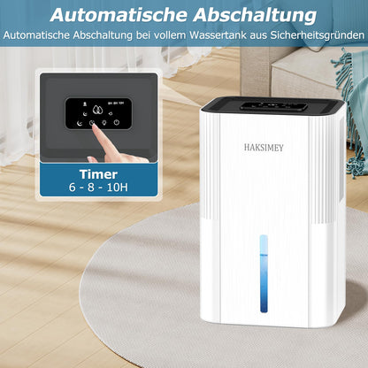 Haksimey MD603A Luftentfeuchter elektrisch 2800 ml mit Timer