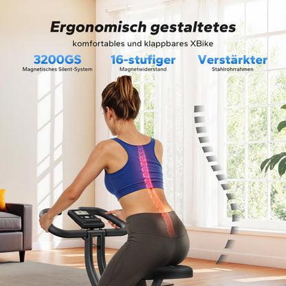 MERACH Klappbares Magnetisches Ergometer – Heimtrainer für Zuhause