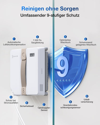 ECOVACS WINBOT MINI Fensterputzroboter mit Ultraschall-Zerstäubung