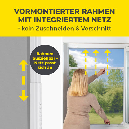 EASYmaxx Insect Protect Teleskop-Insektenschutzgitter Fenster, 4er-Set
