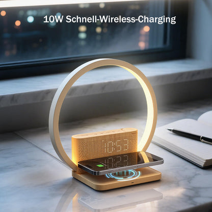 blonbar Tageslichtwecker Nachttischlampe mit 10W Wireless Charging