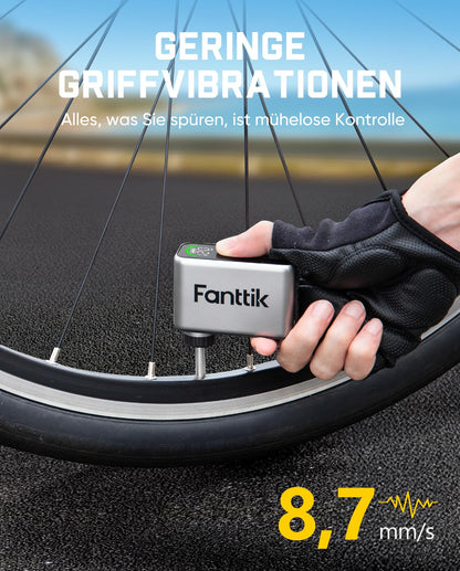 Fanttik X10 Ace Tiny Mini-Fahrradpumpe, elektrisch, 8,3 Bar/120 PSI