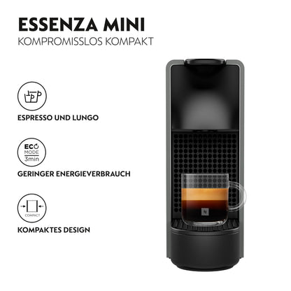 Nespresso Krups XN110B Essenza Mini Kapselmaschine - Grau
