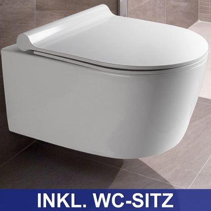VILSTEIN Hänge WC Spülrandlos Komplettset - mit Absenkautomatik