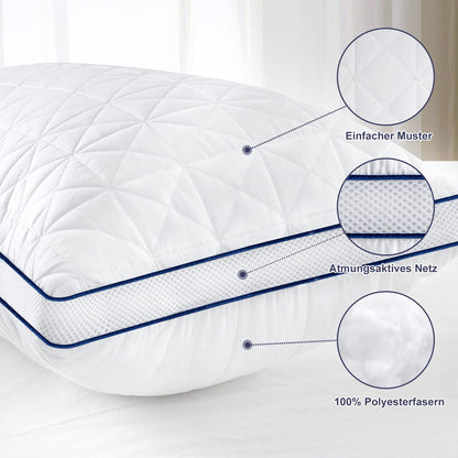 BedStory Kopfkissen 40x80 Mikrofaser 2er Set höhenverstellbar