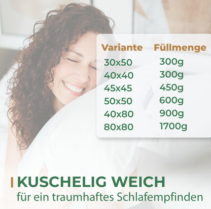 Federkissen Made in Germany Kopfkissen - 80x80 cm 2er Set