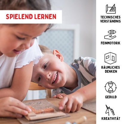 teifoc 1500 Steinbaukasten - XXL mit echten Mini Ziegelsteinen