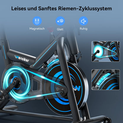 Wenoker Heimtrainer Fahrrad mit Magnetwiderstand und App, bis 160 kg