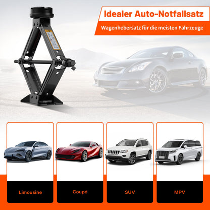 IMAYCC Scherenwagenheber 2.5T Set mit Radmutternschlüssel