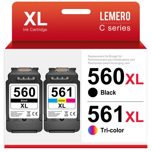 Lemero PG-560XL CL-561XL Druckerpatronen kompatibel für Canon Pixma