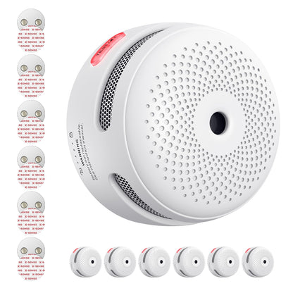 X-Sense Mini Rauchmelder XS01 mit 10-Jahres-Batterie, 6 Stück – kompaktes Mini-Design mit Magnethalterung