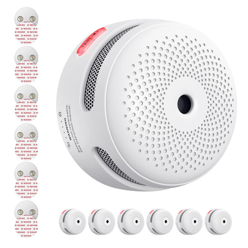 X-Sense Mini Rauchmelder XS01 mit 10-Jahres-Batterie, 6 Stück – kompaktes Mini-Design mit Magnethalterung