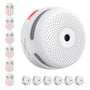 X-Sense Mini Rauchmelder XS01 mit 10-Jahres-Batterie, 6 Stück – kompaktes Mini-Design mit Magnethalterung