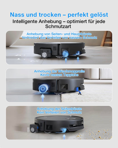 ECOVACS DEEBOT T80S Omni Saugroboter mit Wischfunktion, Schwarz