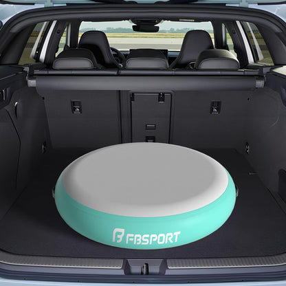 FBSPORT Airspot Airtrack Matte 100 cm, aufblasbare Turnmatte mit Pumpe