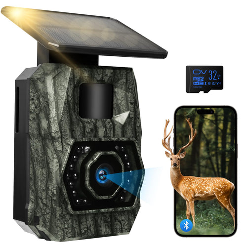 MAXDONE PH970S Wildkamera WLAN mit Solar, 4K 64MP und Nachtsicht