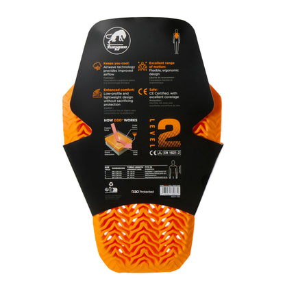 Furygan Full Back Fury D3O EVO Rückenprotektor Level 2 Orange