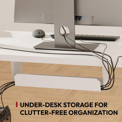 SANODESK Höhenverstellbarer Schreibtisch Elektrisch 110x54 cm weiss