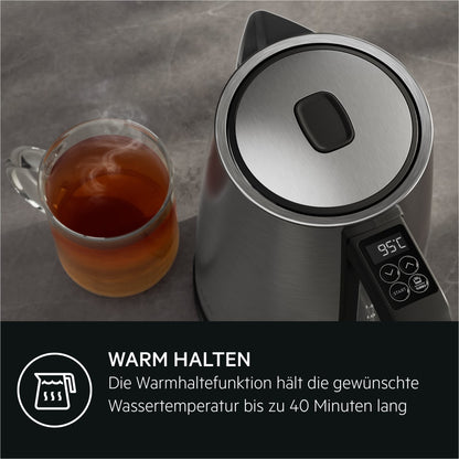 AEG Deli 5 Wasserkocher K5-1-6ST, Edelstahl, 1,7 l, 2400 W