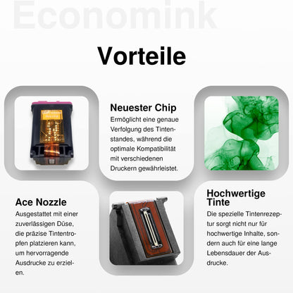Economink 545XL Druckerpatronen Schwarz für Canon PG-545, 2er-Pack