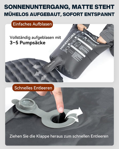 HIKENTURE 6.2 R-Wert Camping Isomatte - ultraleicht 8cm A1