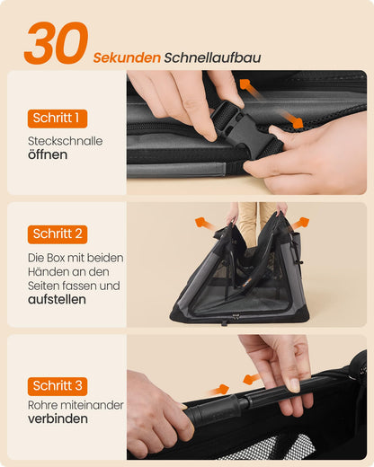 Feandrea Hundebox faltbar, Transportbox für grosse Hunde, 106,7 cm