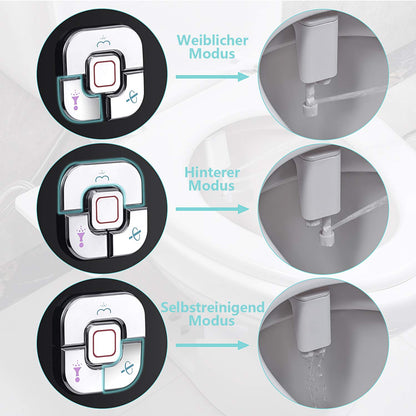SAMODRA Bidet Aufsatz B006, nicht elektrisch, Doppeldüsen, Kaltwasser