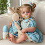 BABESIDE Realistische Reborn Babypuppe Mädchen 45cm - Blondhaarig. Lebensechtes Mädchen mit blonden Haaren. Zum Spielen und Sammeln.