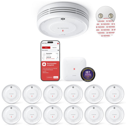 X-Sense Smart Rauchmelder WLAN XS0D-MR121 mit Basisstation SBS50 und Magnethalterung