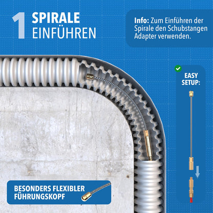 STONE REEF Kabeleinziehhilfe 30 m Fiberglas Einziehspirale