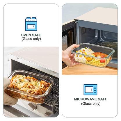 KOMUEE Frischhaltedosen aus Glas, 10er-Set, luftdicht und BPA-frei