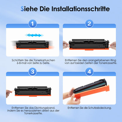 NOGIVY 203X 203A Toner 4er-Pack kompatibel für HP Color LaserJet Pro