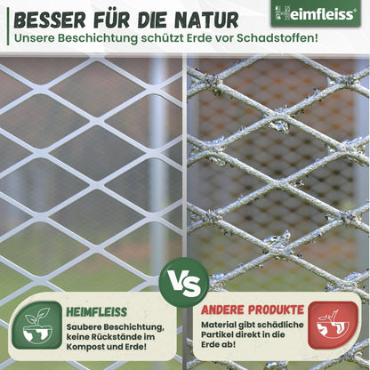 Heimfleiss Metallkomposter 750 L, verzinkter Stahl, 100x100x75 cm
