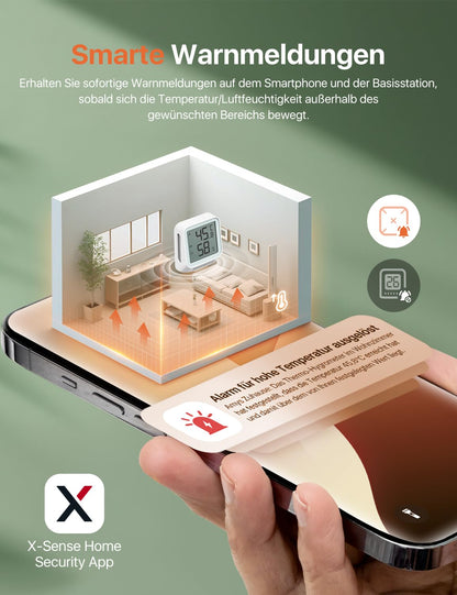 X-Sense WLAN Thermo-Hygrometer STH0A41 für innen mit Basisstation