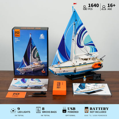 FUNWHOLE Segelboot La Brisa Modellbausatz – LED-Beleuchtung