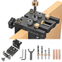 GJCrafts Dübellehre Set, selbstzentrierende Bohrschablone 6/8/10 mm aus Aluminium für präzise Dübellöcher