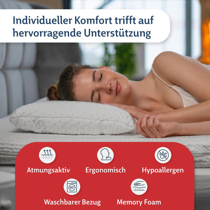 FMP Matratzenmanufaktur Orthopädisches Nackenkissen Visco 11 cm weiss