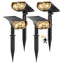 Linkind StarRay Solar LED Strahler mit Bewegungsmelder, 4 Stück, solarbetrieben, 3000 K warmweiss