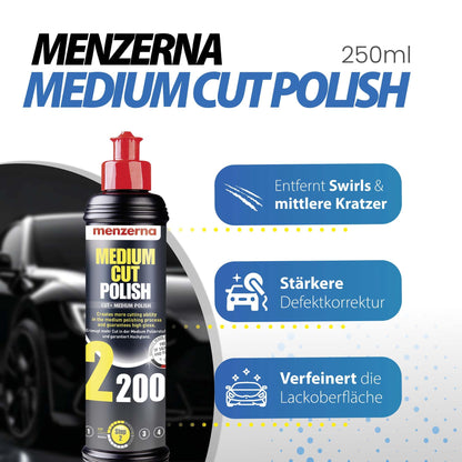 Menzerna Auto Polituren Set mit Heavy Cut, Medium Cut und Super Finish