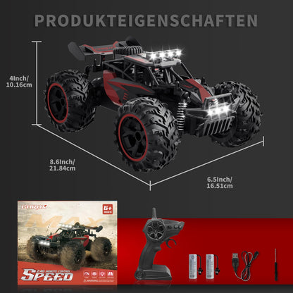 Carox RC Monstertruck 1:18, ferngesteuertes Auto, 25 km/h, 2.4 GHz