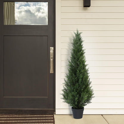 CROSOFMI künstlicher Zedernbaum – 125 cm, 2er Pack