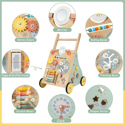 Lauflernwagen Holz Montessori Baby - multifunktionale Lauflernhilfe